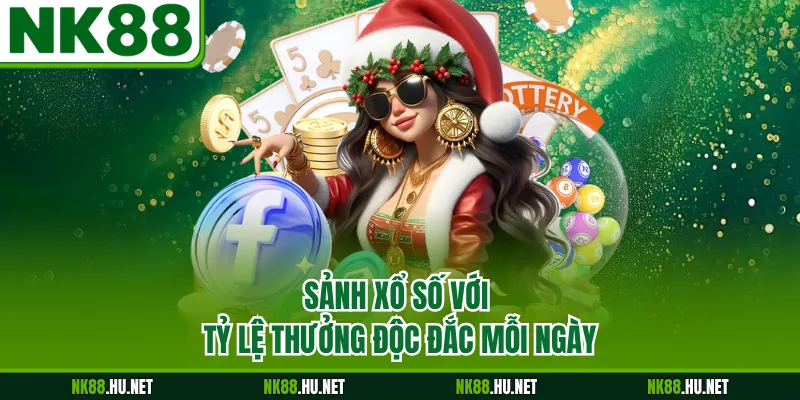 Sảnh xổ số với tỷ lệ thưởng độc đắc mỗi ngày